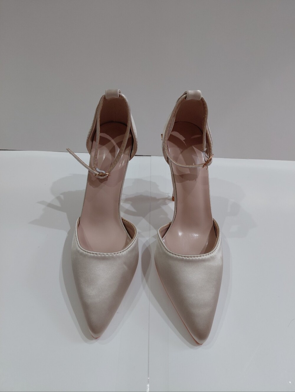 SHEIN Cream Pointed Toe Heels